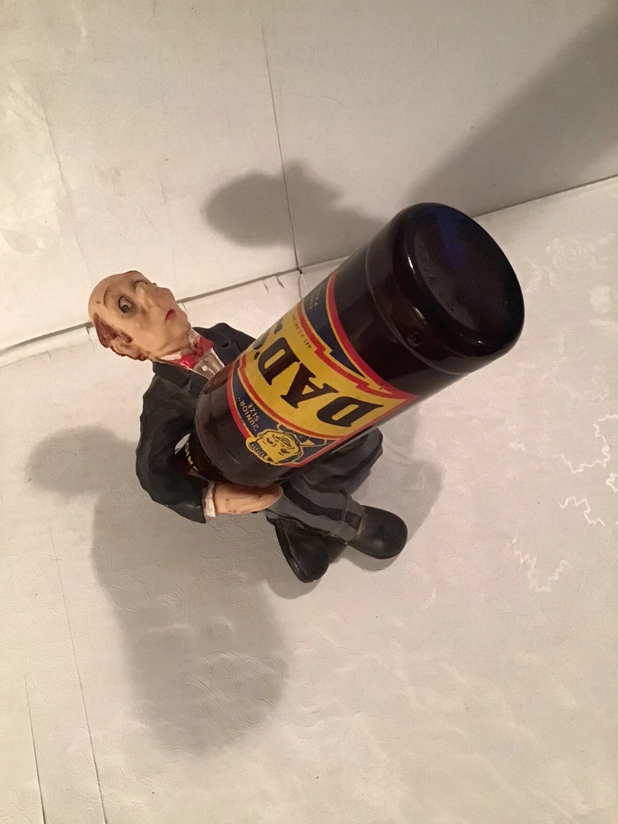 DAD S ROOT BEER JUNIOR BOTTLE WITH DAD MAN BOTTLE HOLDER STOCKTON CAL