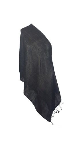 Elegante Mujer 100% Crudo Seda Chal Tiras - Imagen 4 de 16