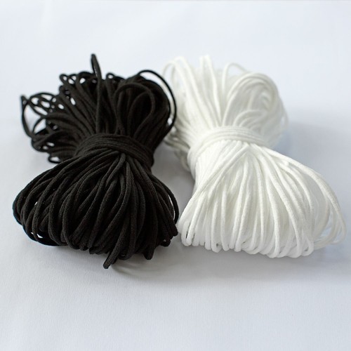 1/8" 3mm Round Elastic Band Cord Ear hanging Sewing Crafts DIY Material 20 Yards - Picture 9 of 18