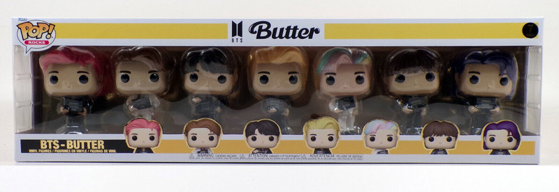 Funko Pop! Rocks: BTS - Butter 7-pack Exclusive Figure Set Jin Suga Jimin J-Hope