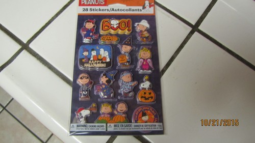 SNOOPY HALLOWEEN AUFKLEBER 1 BLATT GEL STICKER GEL ERHABEN 3D STICKER NEU - Bild 1 von 4