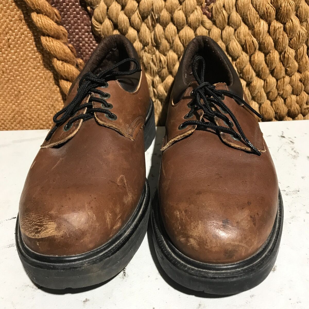 Red Wing Work Oxford Shoes EH Brown Leather 4407 US Size Red Wing Work Oxford Shoes EH Brown Leather 4407 US Size