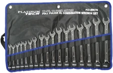 Platinum 17pc Metric Long Handle Full Polish Combination Wrench Set 8-24mm 99570