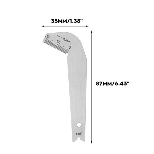118 Grad Bohrer Schärfen Messgerät und Schablone Werkzeug - Bild 6 von 6