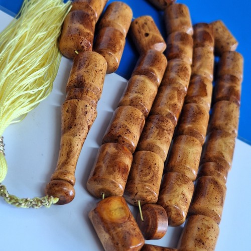 📿Bernsteinperlen Rosenkranz BERNSTEIN ROSENKRANZ Misbah Tasbih 33 Bernsteinperlen 140g gepresst📿 - Bild 24 von 24