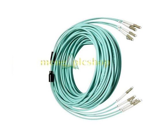 Fiber Optic Jumper Patch Cord LC-LC MM 4 Strand Armored 10G OM3 Fiber Cable 50m - Afbeelding 6 van 8