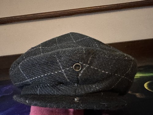 Vintage Dockers Driving Cap Newsboy Flat Cap Wool Tweed Mens Large - Bild 5 von 5