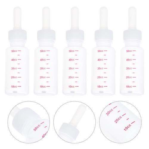 5 Sets Pet Bottle Nipple Newborn Baby Specific Milk Feeding Tools Kitten Puppy - Picture 11 of 12