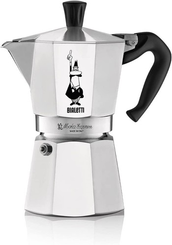 Bialetti Moka Express 6 Cup & Induction Plate - Coffee Stovetop Espresso Maker - Picture 2 of 7
