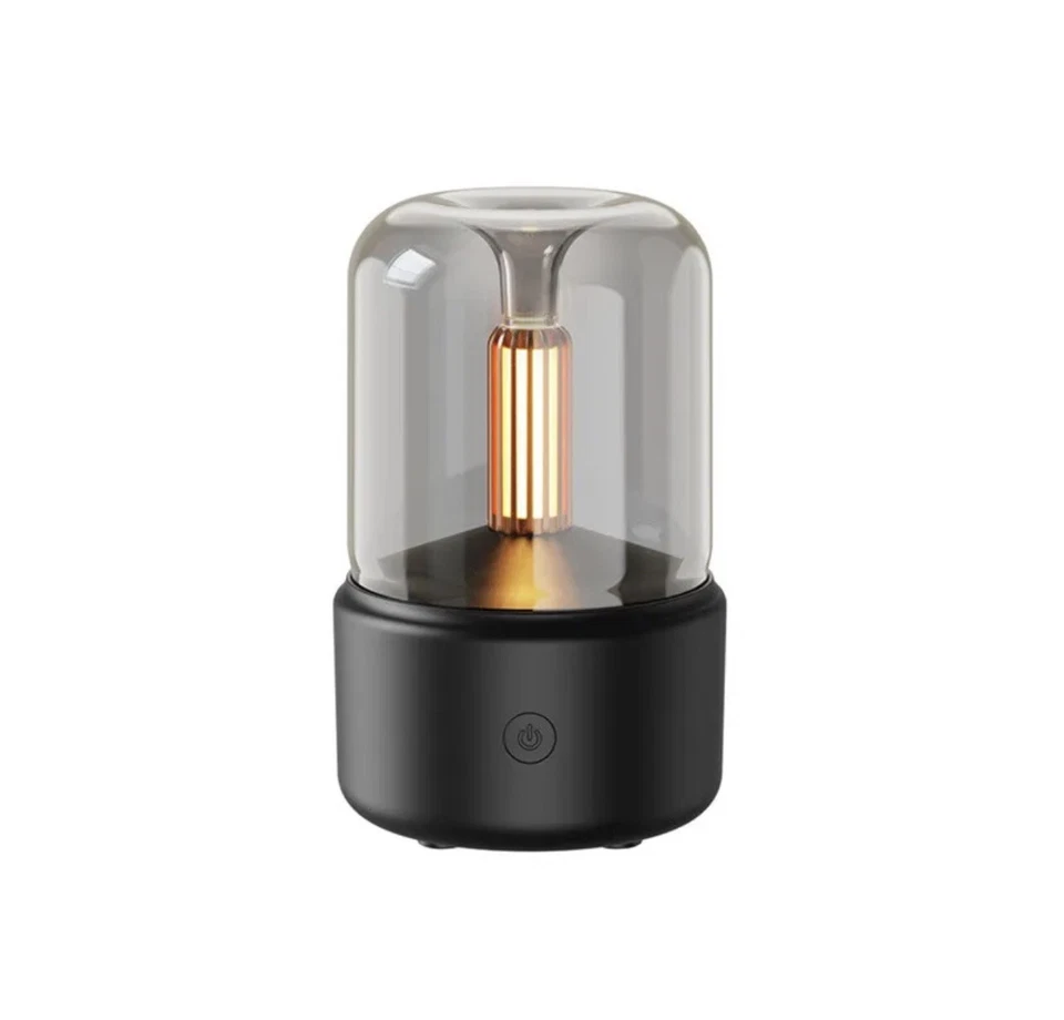 Candlelight Aroma Diffuser Portable Electric Air Humidifier Cool Mist *Black* - Image 2 of 4