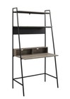 Modern Wood Ladder Computer Desk with storage compartments- Wood, Natural 