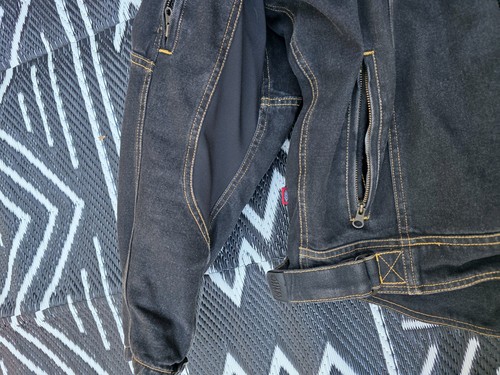 CORTECH DSX Denim Jacket Men’s Sz XL 46 Rider Motorcycle Lined Pads BLACK EUC - Bild 6 von 15