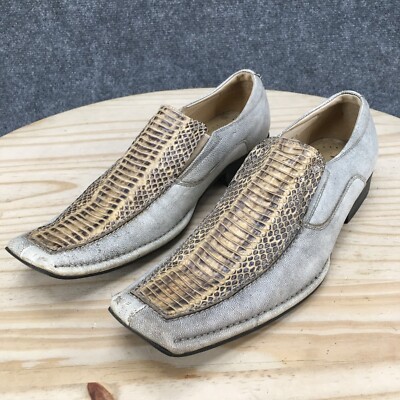 Steve Madden Loafers Mens 8 White Serpant Snake Embossed  display picture 1