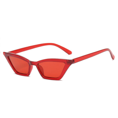 Retro Small Cat Eye Sunglasses Rectangle Steampunk Rivet Women Fashion Shades GT - Picture 4 of 8