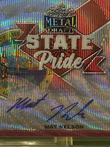 MAT NELSON 2021 LEAF METAL DRAFT PINK WAVE AUTO 1/10 FIRST PRINT! Mint! Sp 🔥 - Picture 2 of 4