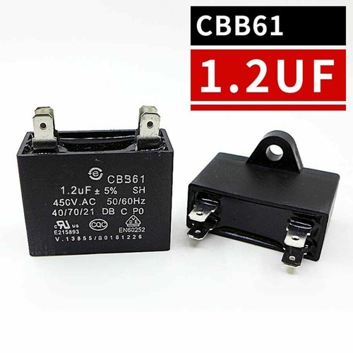 450VAC CBB61 Air Conditioning Fan Motor Start Run Capacitors 1.2uF to 12uF 4-Pin - Picture 4 of 18