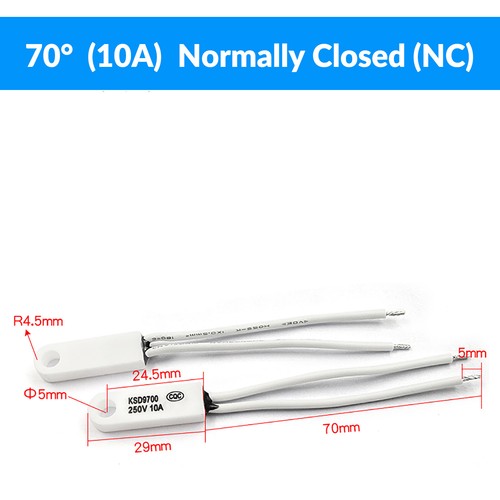 KSD9700 Temperature Switch Thermostat Thermal Protector 10A 40°C - 150°C NC / NO - Bild 18 von 38