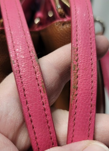 Coach Christie Tragetasche in Edgepaint genarbtes Leder hellbraun rosa - Bild 6 von 12