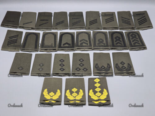 BUNDESWEHR DIENSTGRADABZEICHEN - HEER - RANGSCHLAUFEN SCHWARZ AUF OLIV - BW BUND - Bild 51 von 51