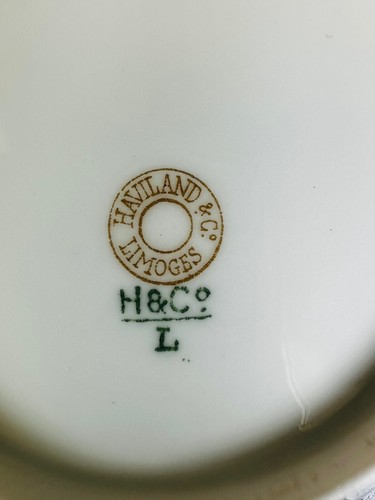 Antique Haviland & Co Limoges France Pink Flowers Gold Trim Teacup & Saucer - Picture 5 of 13