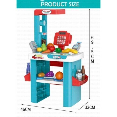 35Pcs Shopping House Market Simulation Pretend play Set toys Cash register Toy - Picture 2 of 2