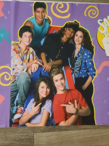 Saved By The Bell Wet N Wild Makeup Cloth Banner Table Wrap Store Display RARE - Picture 3 of 8
