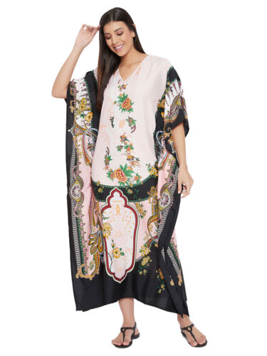 Maxi abito lungo caftano tunica da donna boho taglie forti kimono caftano beachwear - Foto 94 di 355