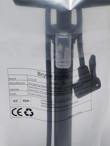 Fahrrad Bodenpumpe mit Messgerät, Fahrradpumpe Hochdruck 160 Psi, Fahrradpumpe mit Luft - Bild 6 von 12