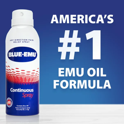 Blue Emu Continuous Pain Relief Spray Back Muscle And Joint Pain Relief 4 Oz - Picture 2 of 6