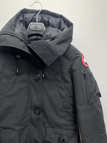 Authentic Canada Goose Damen Montebello Parka Mantel Jacke Größe XS schwarz ohne Fell - Bild 3 von 21