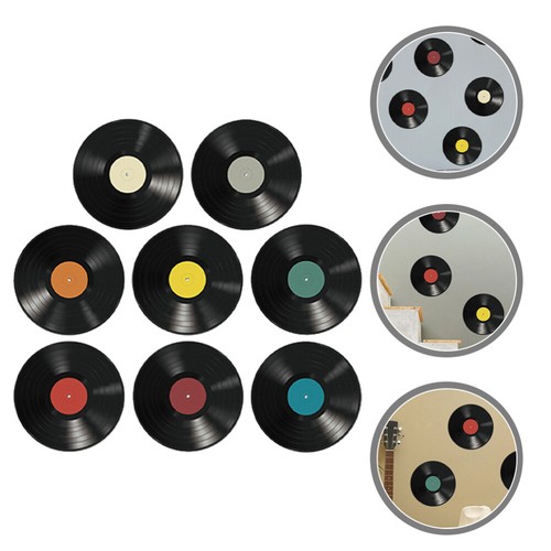 16 Pcs Vinyl Record Stickers Plastic Records for Decorations Board Vintage Wall - Picture 8 of 12