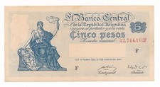 ARGENTINA 5 Pesos P. 258 Signo: Bosio & Gómez Morales; gEF/+ Billete