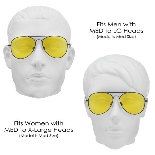 Polarized Yellow Lens Sunglasses Night Time Vision Driving Glasses Motorcycle - Picture 23 of 62