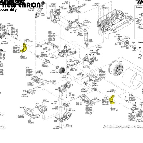 Front C-hubs Caster Blocks 8932 Steering Blocks 8937 for RC 1/10 Traxxas Maxx 4S - Picture 3 of 33