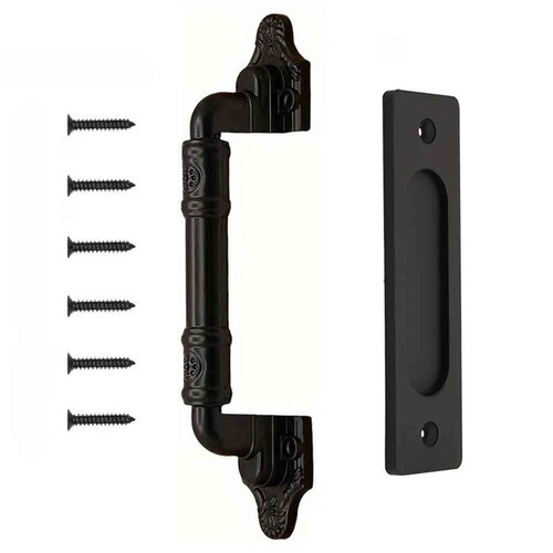 1 Set Vintage Handle Sturdy Barn Sliding Door Pull for Closet Cabinet Decor Home - Picture 9 of 9