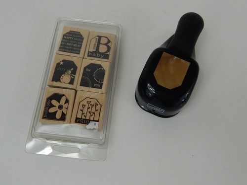 Stamp'in Up Paper Shapers Tag Stamp w/Stamp Set - Picture 1 of 6