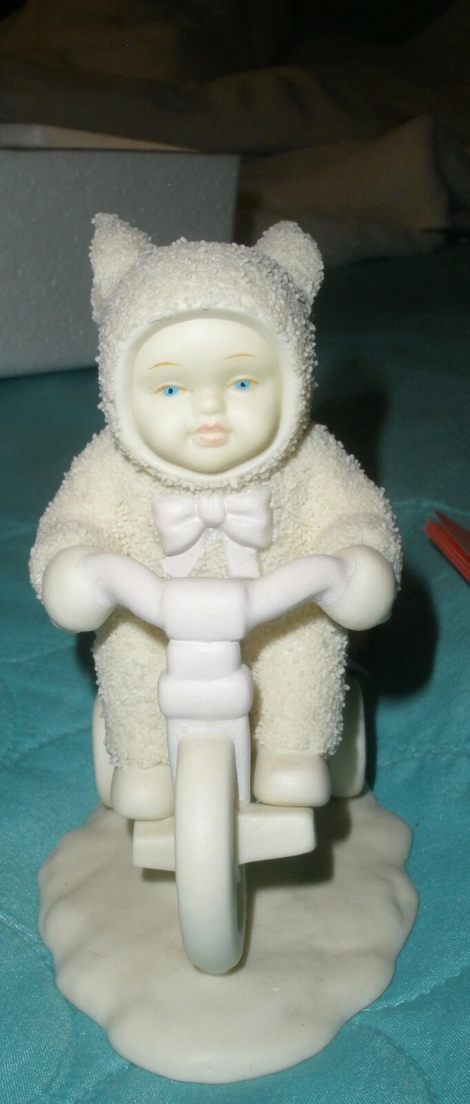 DEPT 56 SNOWBABIES FIGURINE BUNNY EXPRESS SPRING EASTER TRICYCLE EGGS RABBIT - Picture 5 of 11