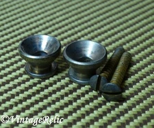 Strap Buttons pair aged RELIC fits Fender USA 52 1952 Tele Esquire 51 Nocaster