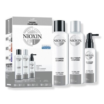 Nioxin System 1 Kit,  Shampoo, Conditioner 10.1 Oz & Treatment 3.38 Oz