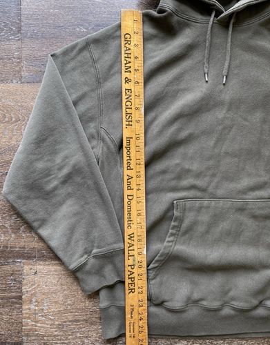 Vintage Y2K GAP Heavyweight Dark Olive Hoodie M Sweatshirt Pullover Mens - Picture 5 of 6