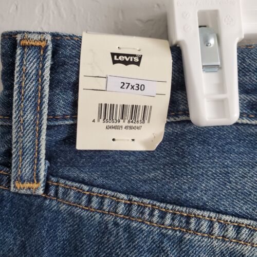 Levis Womens Baggy Dad Blue Denim Jeans 27x30 Mid Rise Straight Leg NEW - Picture 6 of 11