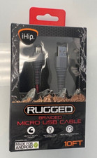 iHip Braided Micro USB Cable Heavy Duty 10ft Cable