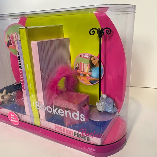 2005 Vintage Y2k Barbie Fashion Fever Bookends Book Room Decor Doll NIB NEW - Bild 7 von 12