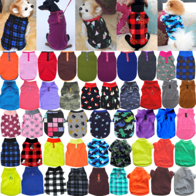  Haustier Hund Katze Warmer Pullover Weste Mantel Fleecejacke Welpen-T-Shirt C8