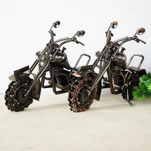Large Collectible Metal Motorcycle Model Iron Art Motorbike Sculpture 11" Inch - Picture 20 of 20