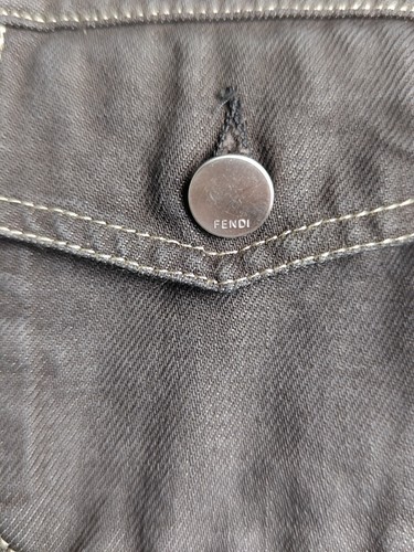 Chaqueta Denim Fendi Negra Unisex Talla Mediana Con Certificado de Autenticidad - Imagen 4 de 24