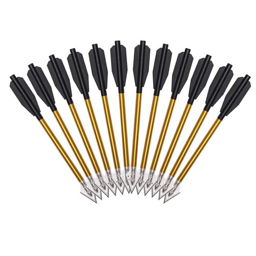 12/36pc 6.5" Bolt Aluminium Arrows Pistol Hunting Shooting For 50-80Lbs Mini Bow - Picture 8 of 13