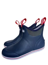 XTRATUF Men's Navy Blue Deck Ankle Boot Size 10