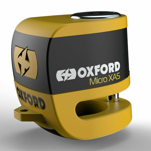 Oxford Scoot XA5 Motorcycle Scooter Security Alarm Disc Lock Yellow - Picture 1 of 6