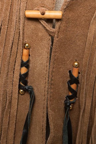 Vintage STARS & STRIPES suede Western biker jacket Indian prints XL EXLARGE MINT - Picture 6 of 10